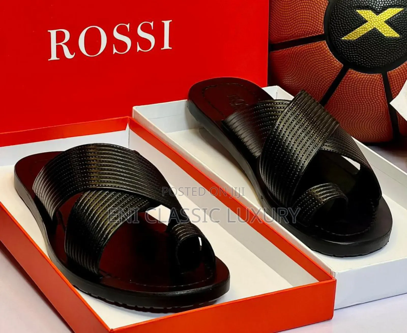 Pure Quality Luxury Leather Slippers Rossi Well Branded