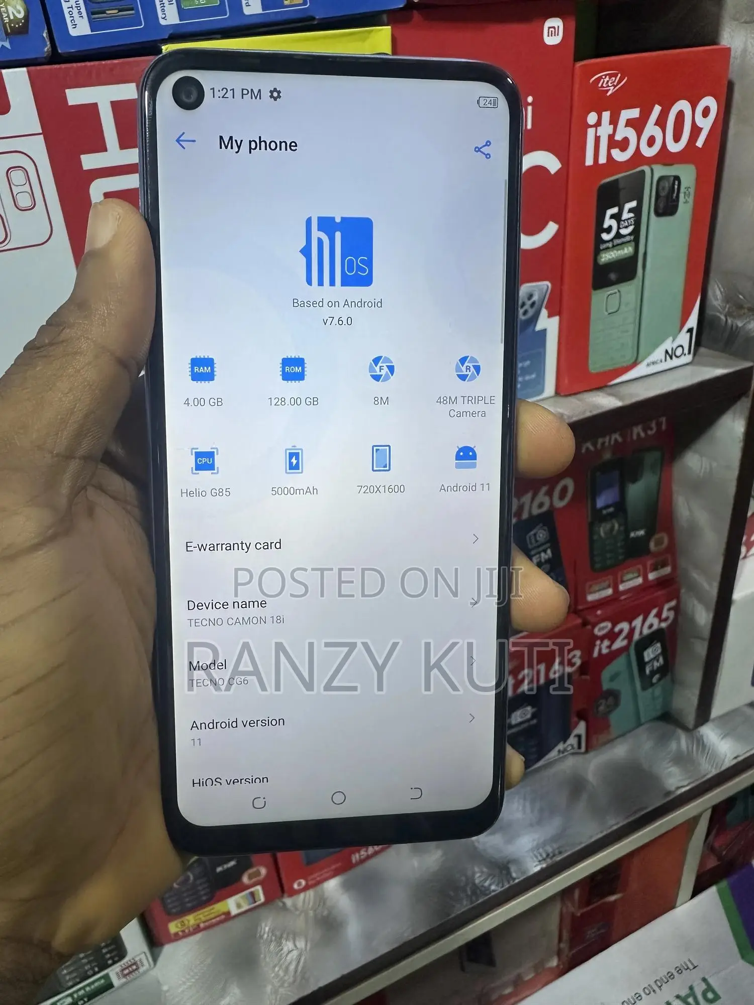 Tecno Camon 18i 128 GB Blue