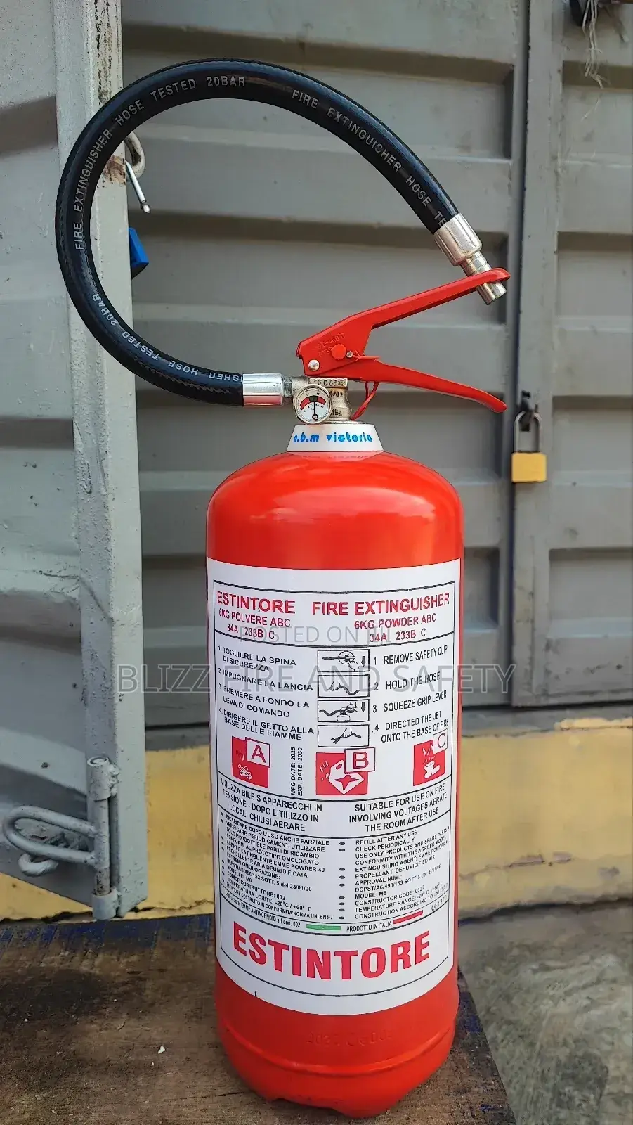 6kg Dcp Fire Extinguisher (Italian Products)