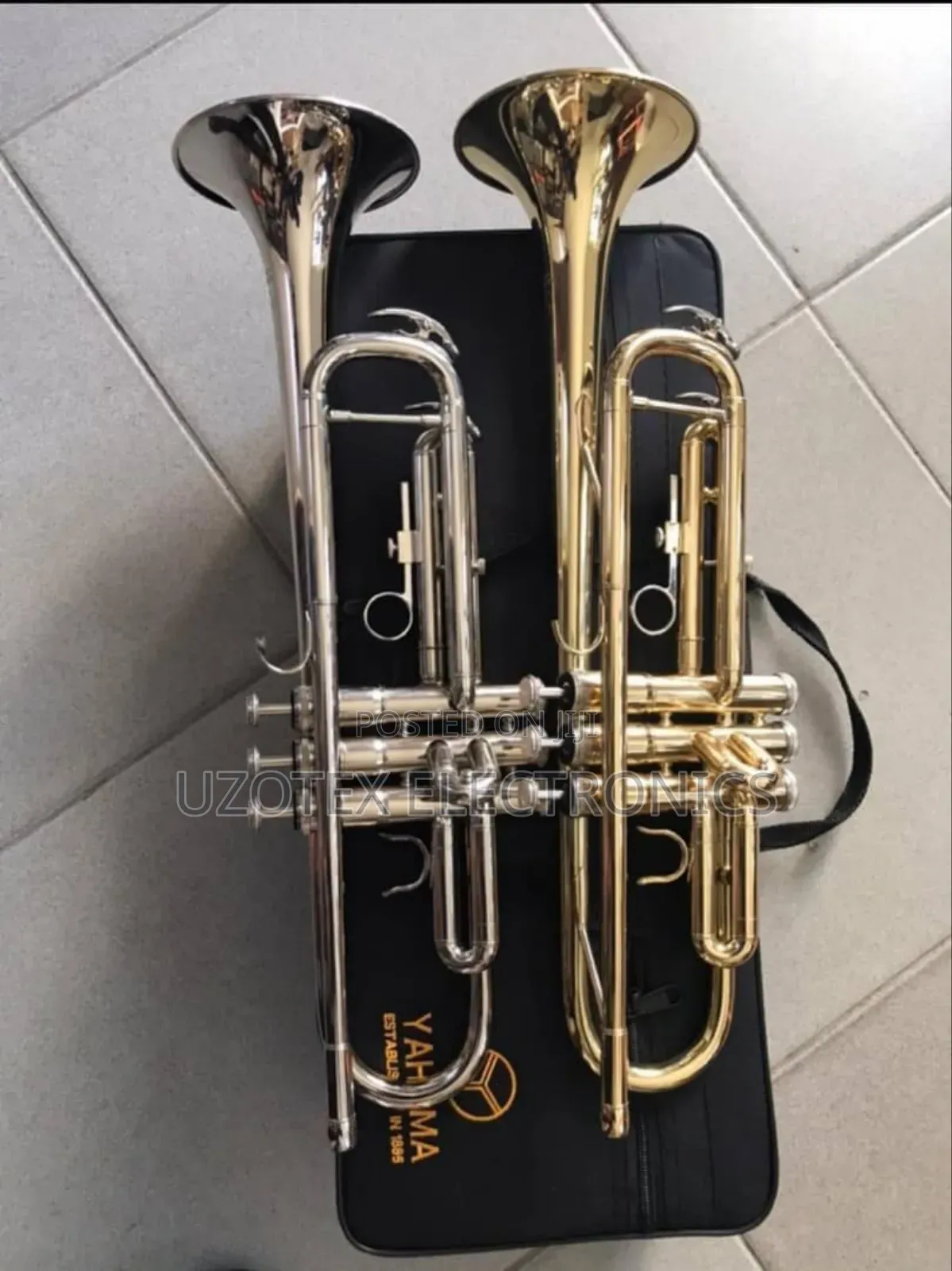 Yamaha Gold and Silver Trumpet