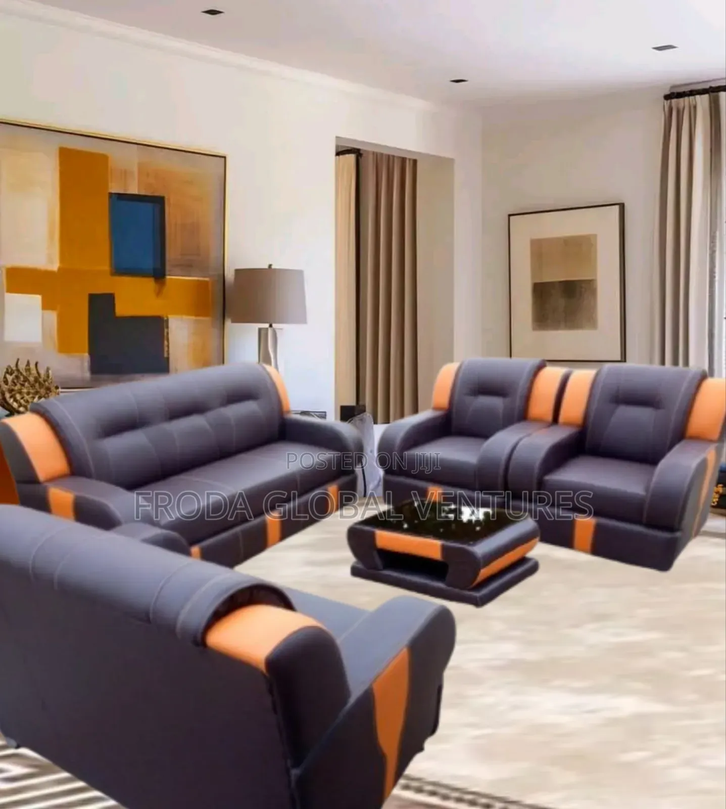 Quality Couch of 7 Seaters Sofa Chairs and Table. Phll02