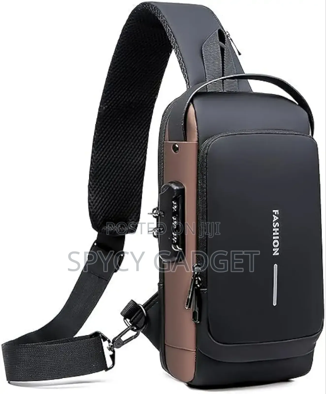 Fashion Ergonomic Design Sling Bag With Lock and Usb Port