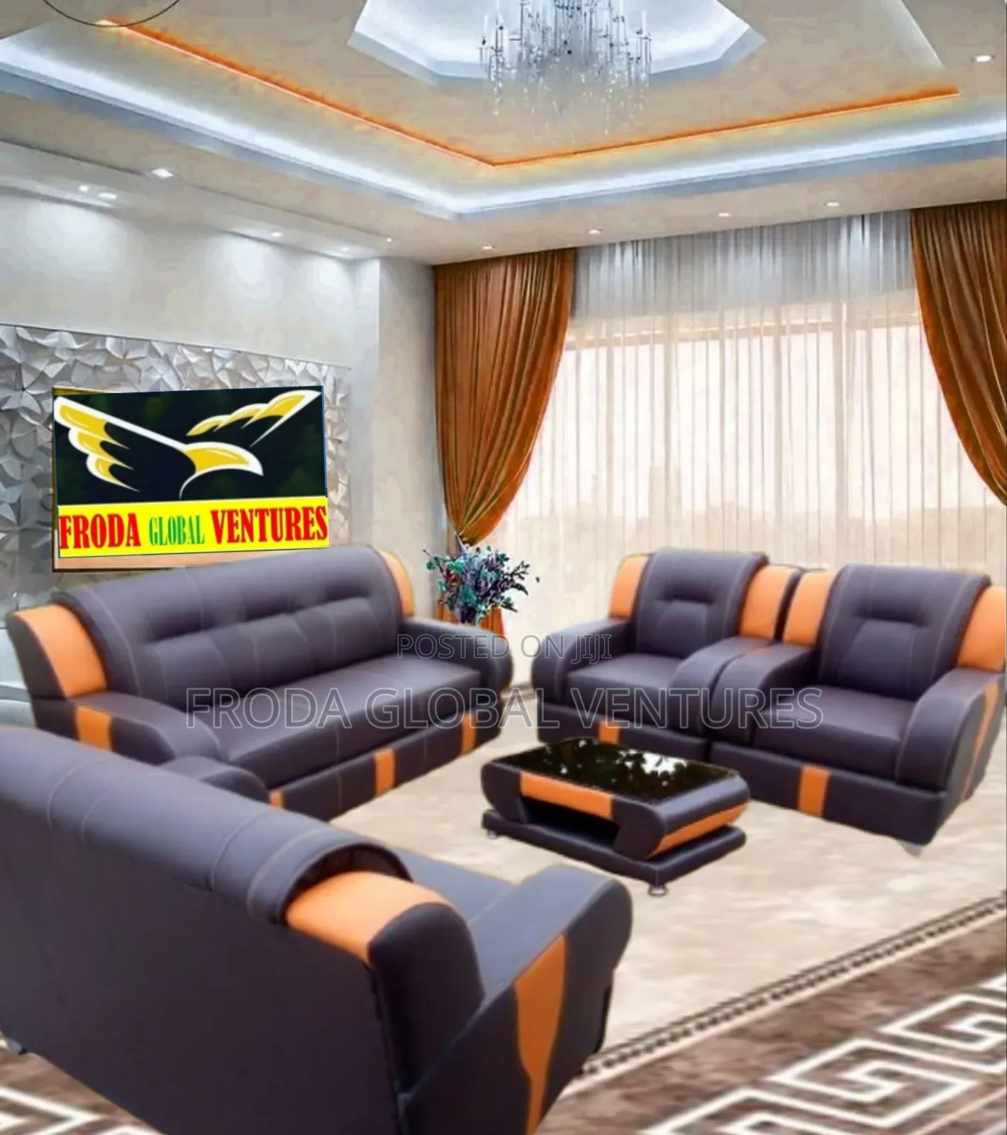 Quality Couch of 7 Seaters Sofa Chairs and Table. Phll10