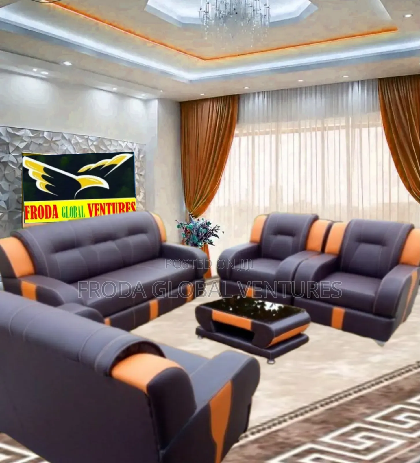 Quality Couch of 7 Seaters Sofa Chairs and Table. Phll12