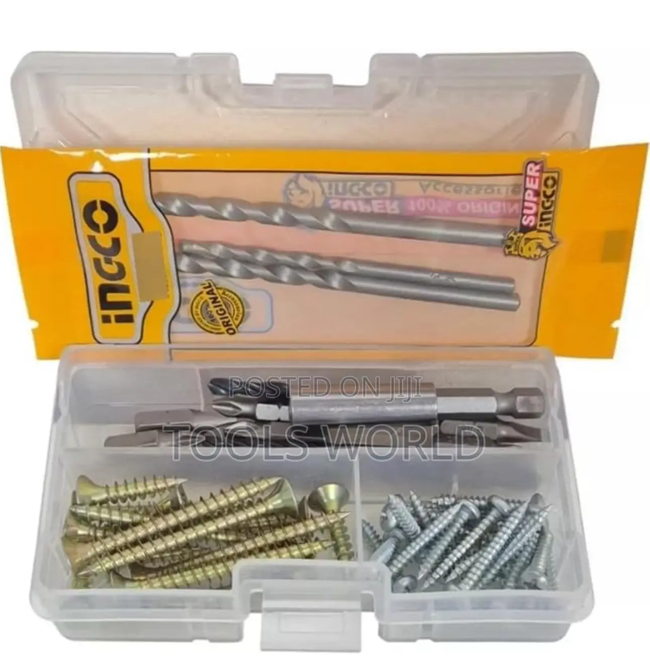 Ingco 20v Brushless Impact Drill + 2 Batteries + 47pcs Tool