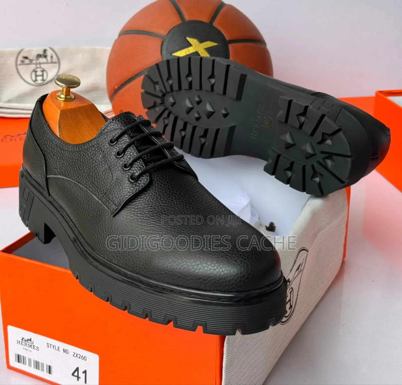 Hermes Chunky Lace-Up Shoes