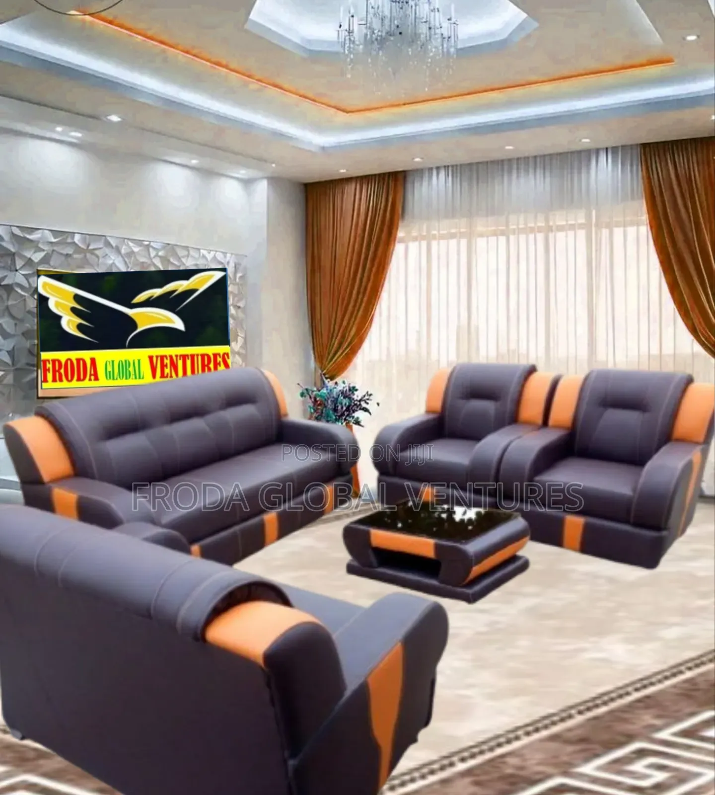 Quality Couch of 7 Seaters Sofa Chairs and Table. Phll17