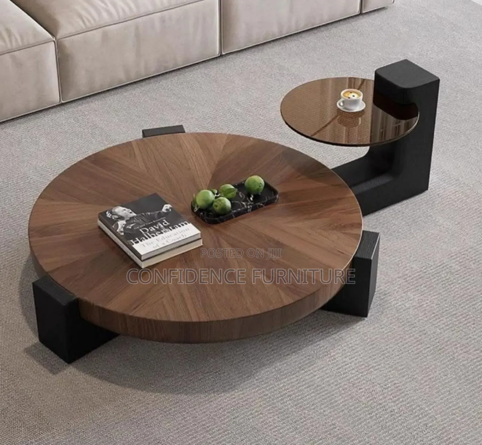 High Quality Wooden Top Centre Table With Side Stool