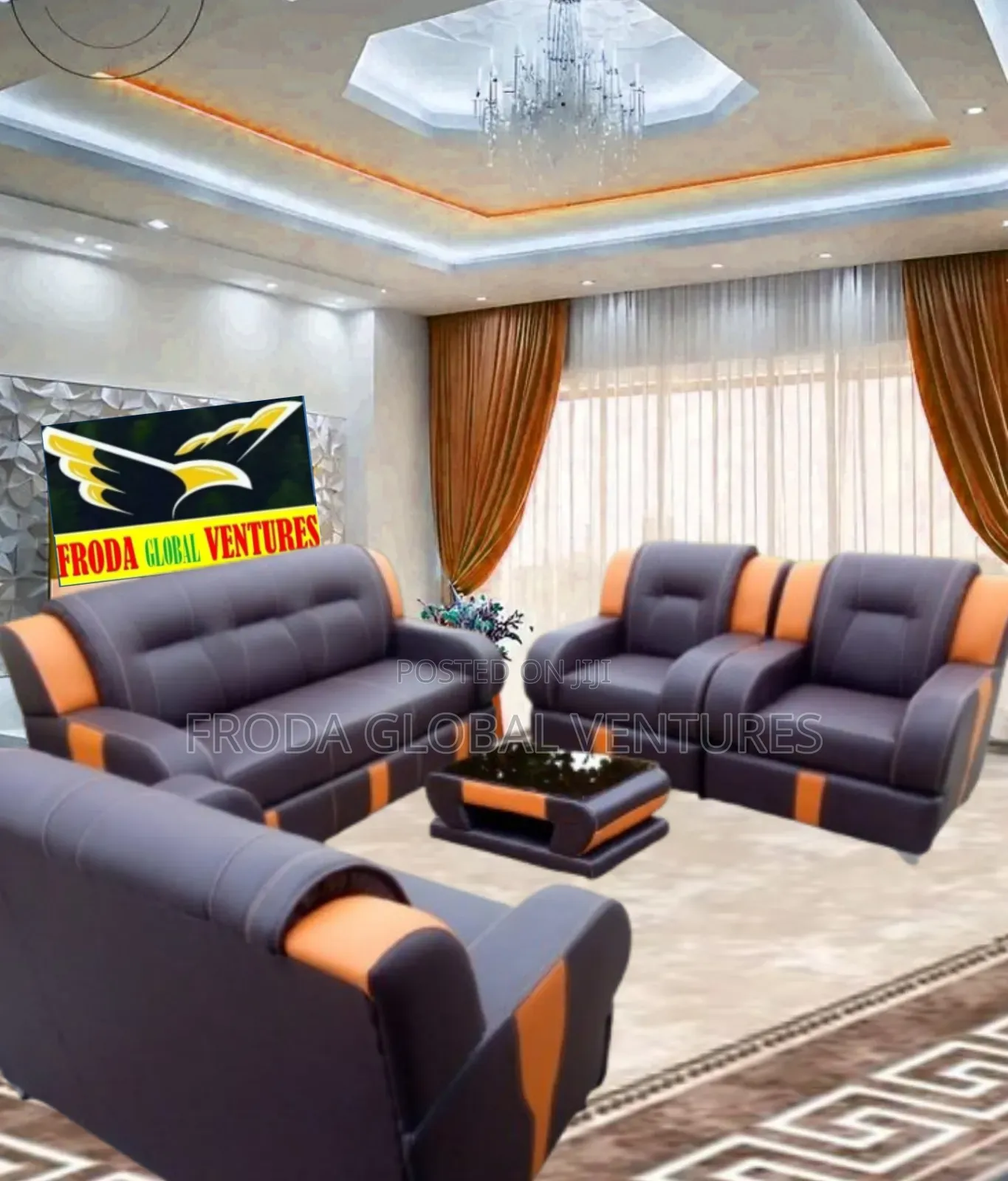 Quality Couch of 7 Seaters Sofa Chairs and Table. Lag8