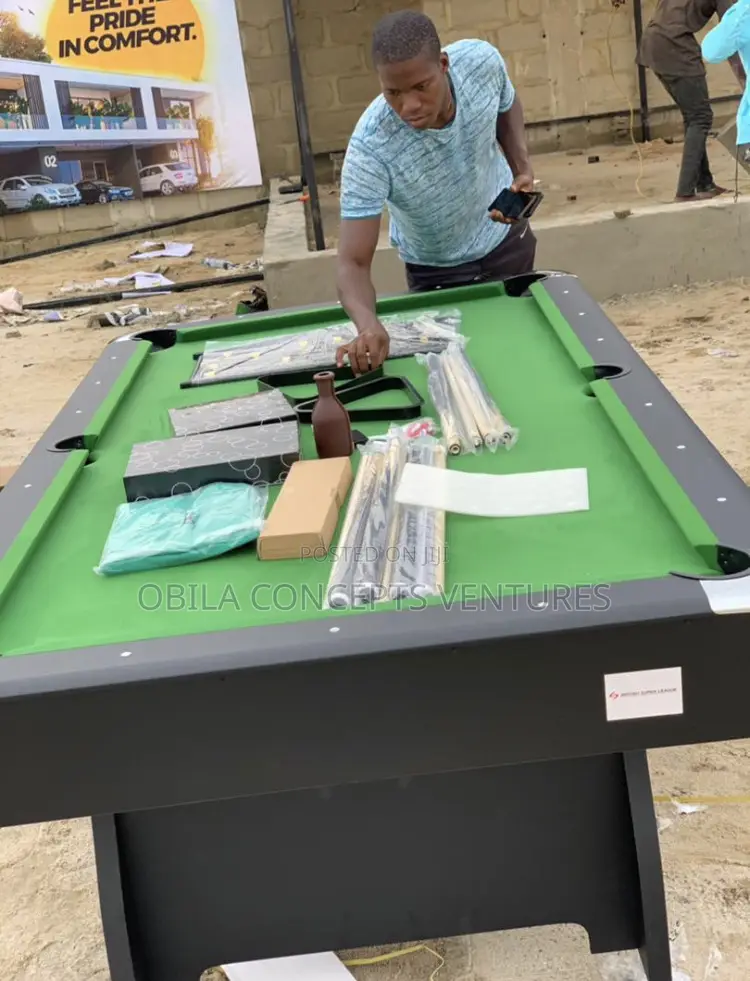 Indoor Pool Table With Accessories