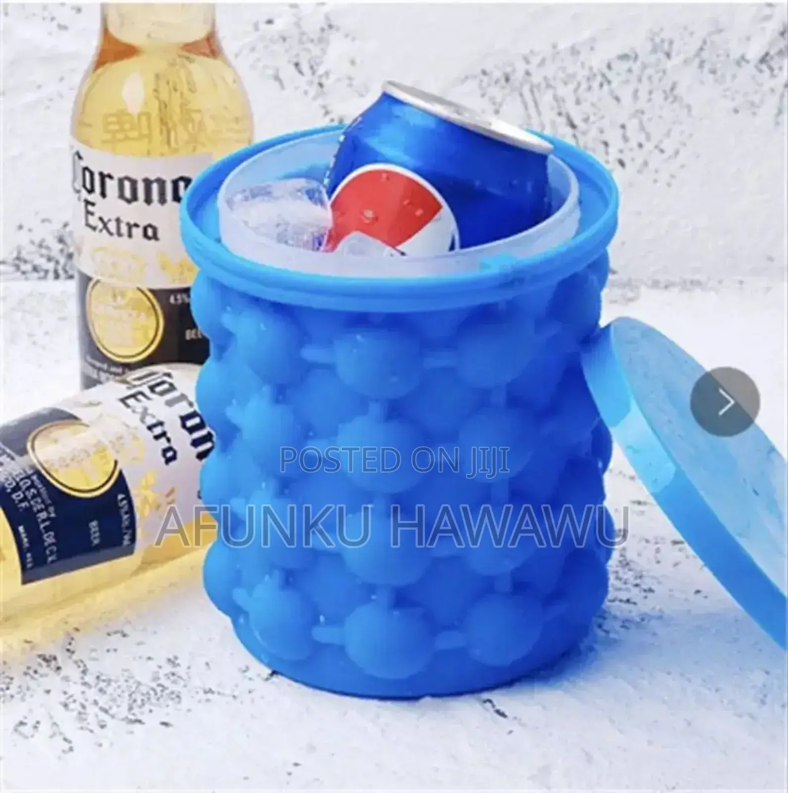 2in1 Portable Silicone Ice Cube Maker Bucket With Lid