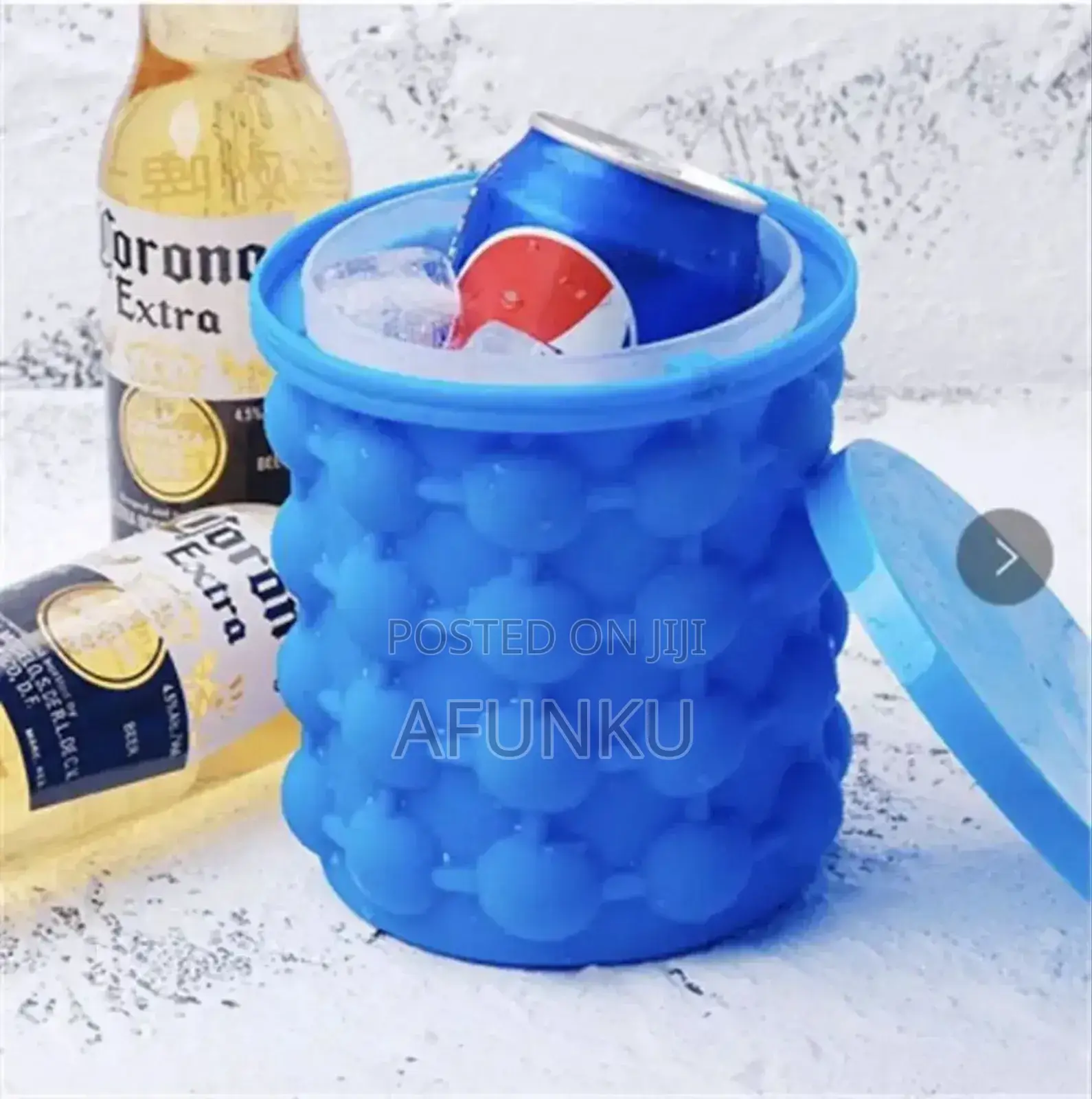 2in1 Portable Silicone Ice Cube Maker Bucket With Lid