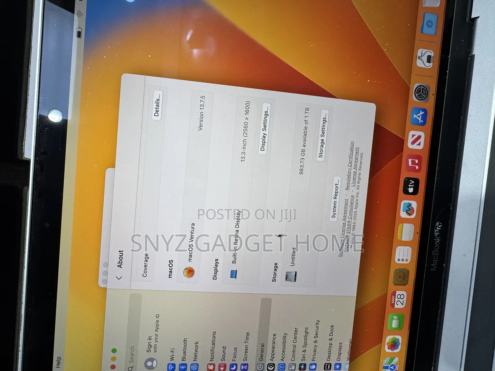 Laptop Apple MacBook Pro 2017 16GB Intel Core I5 SSD 1T