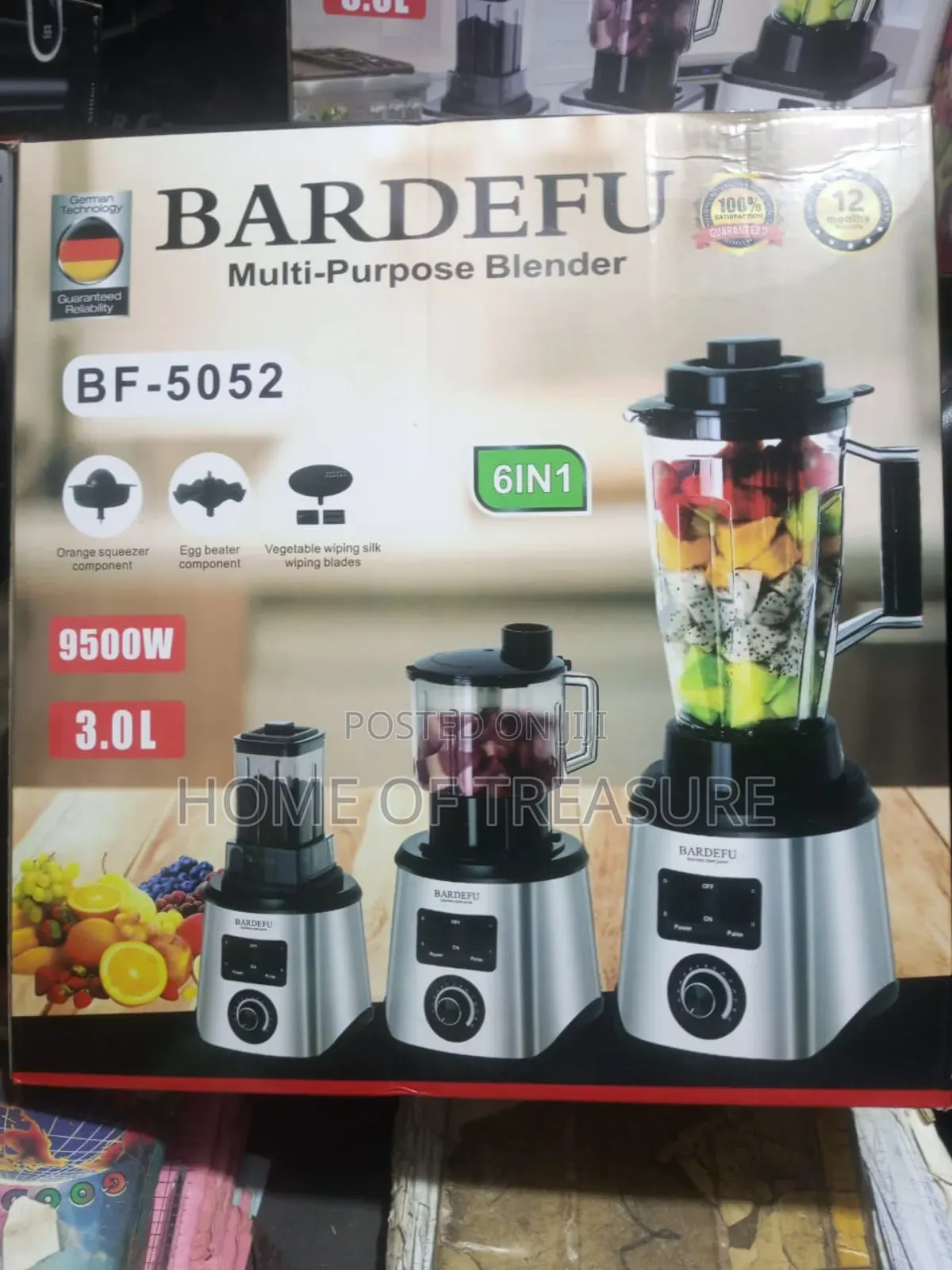 3.0litre Bardefu Multipurpose 9500w Electric Blender Bf-5052