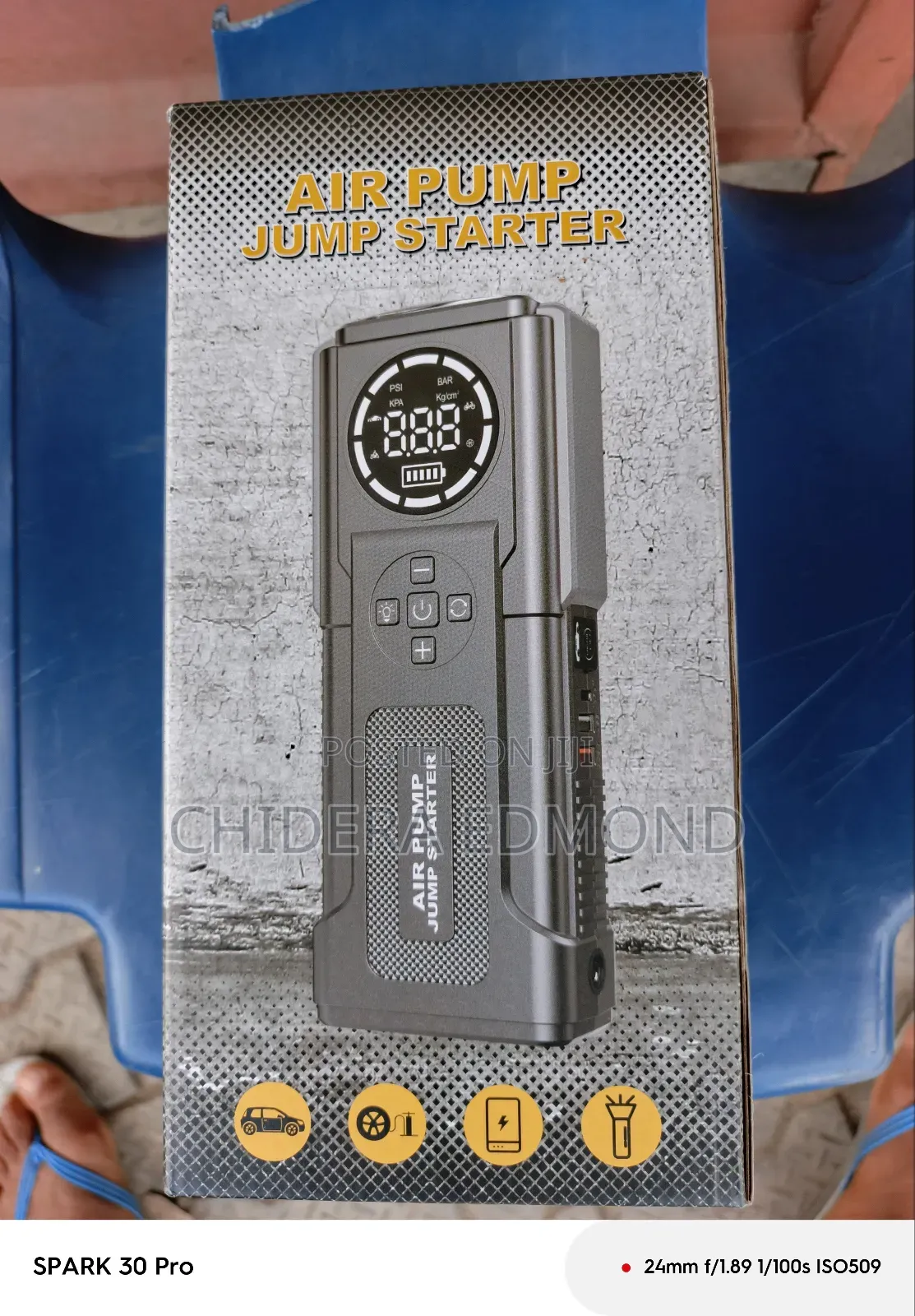 3in1 Portable Jumpstarter With Tyre Inflector Pump