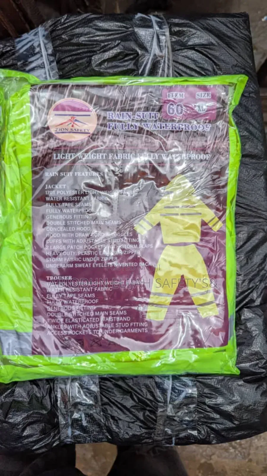 Original Quality Reflective Rain Coat Suit Fully Waterproof