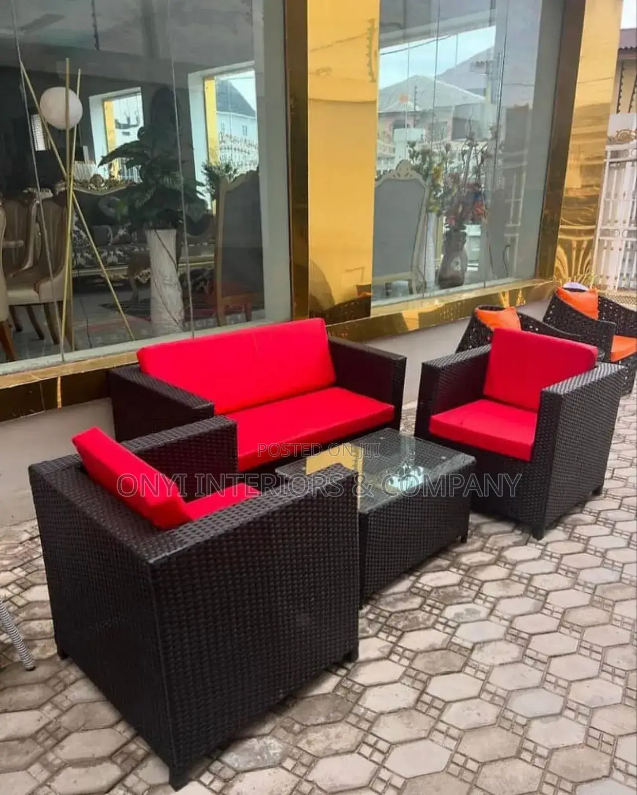 Outdoor Sofa Chair and Center Table