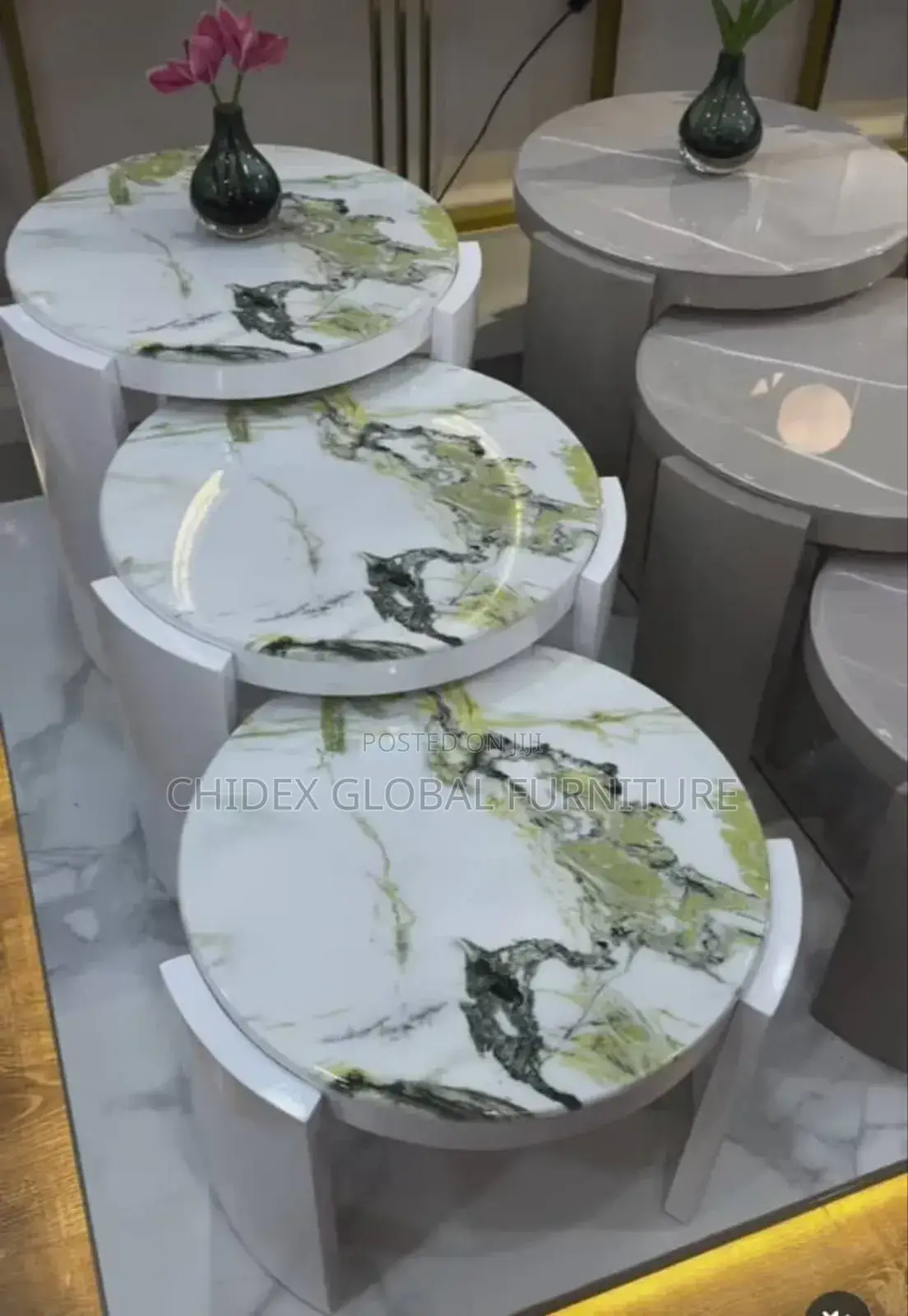 Marble Top 3 in 1 Stools