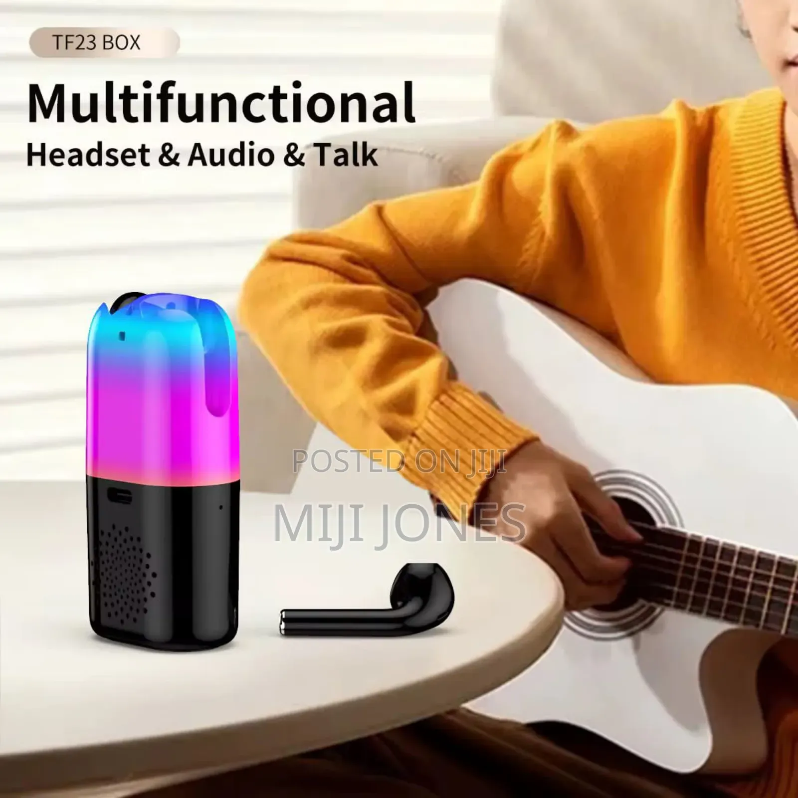 "Tf23 Box Hifi Wireless Speaker Earbuds W/ Light"