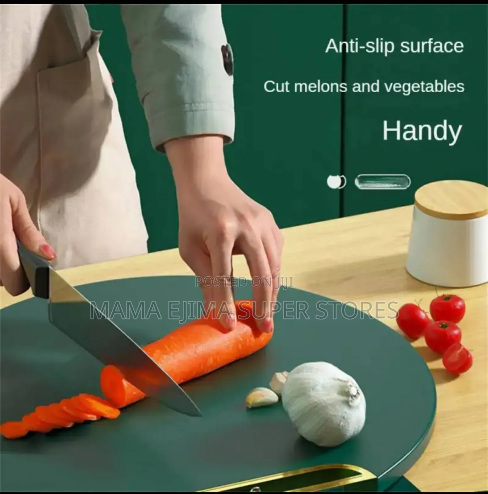 Ultisize Green Cutting Board Round Anti-skid Anti-milde