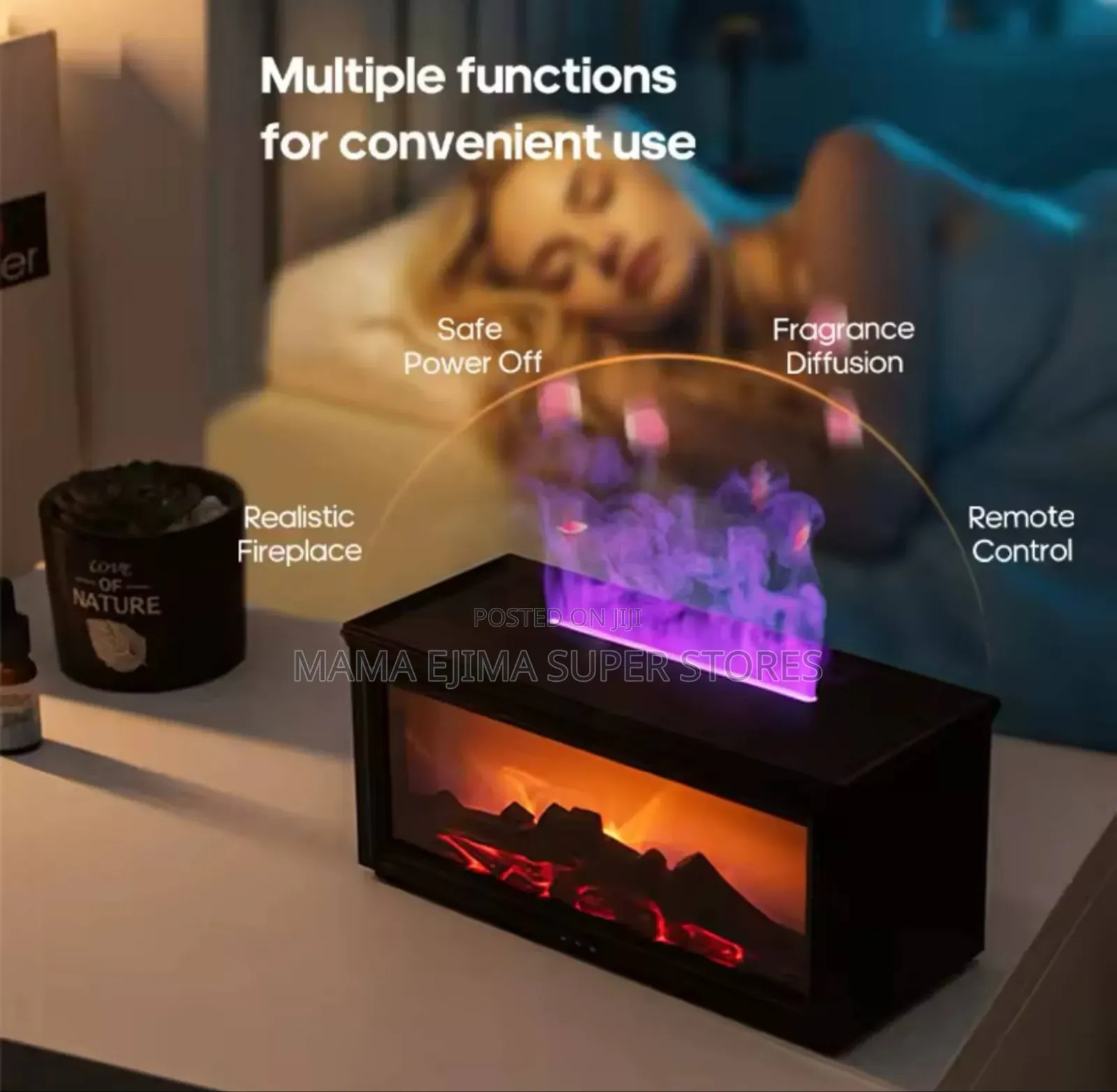 Creative Fireplace Air Humidifier 280ml Simulated Flame Aro
