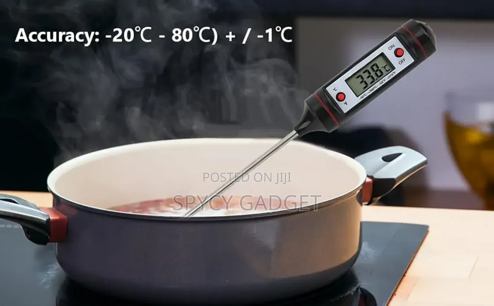 Digital Thermometer With Stainless Steel Sensor Probe