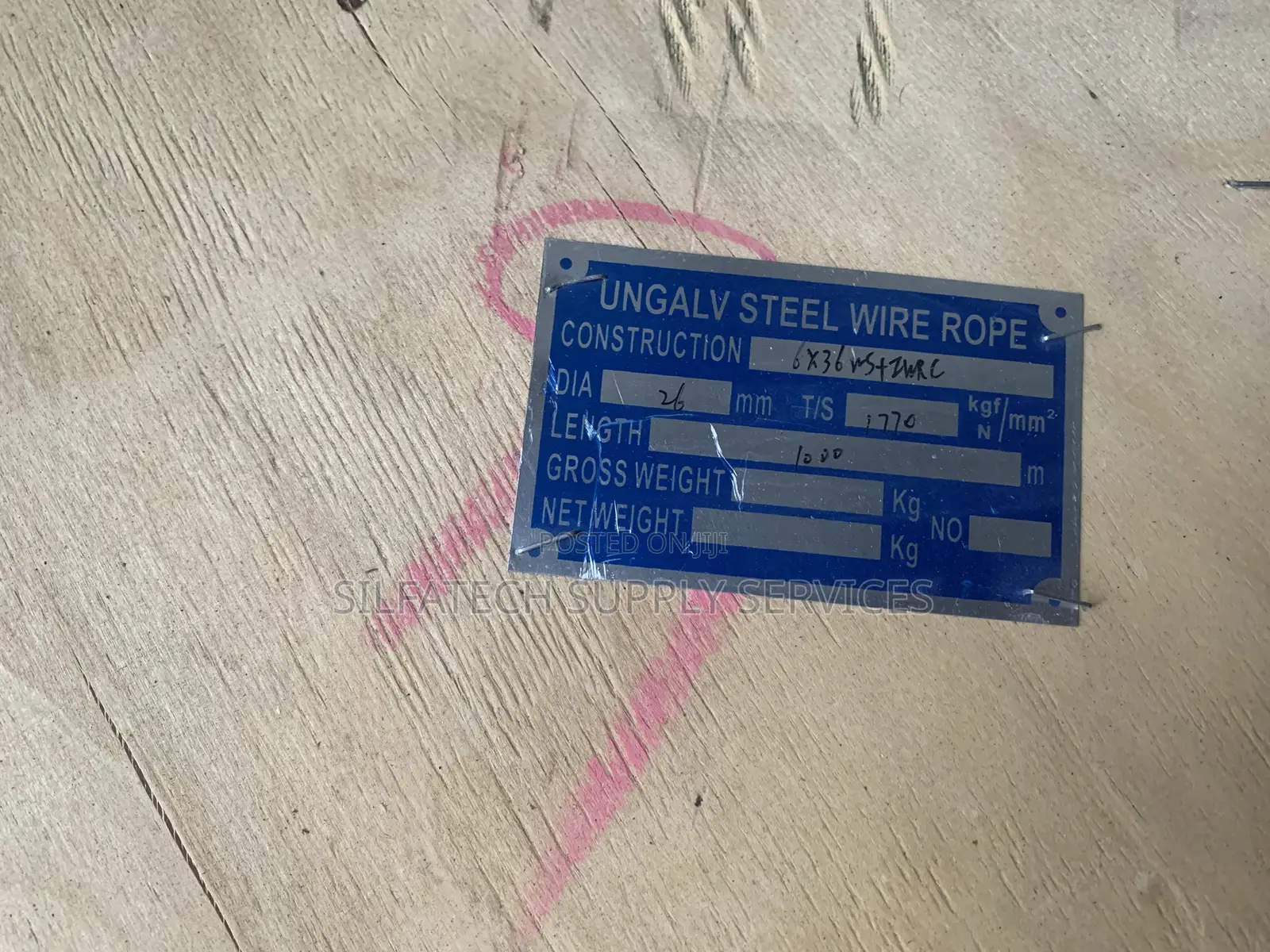 26mm 6*36core Black Steel Wire Rope