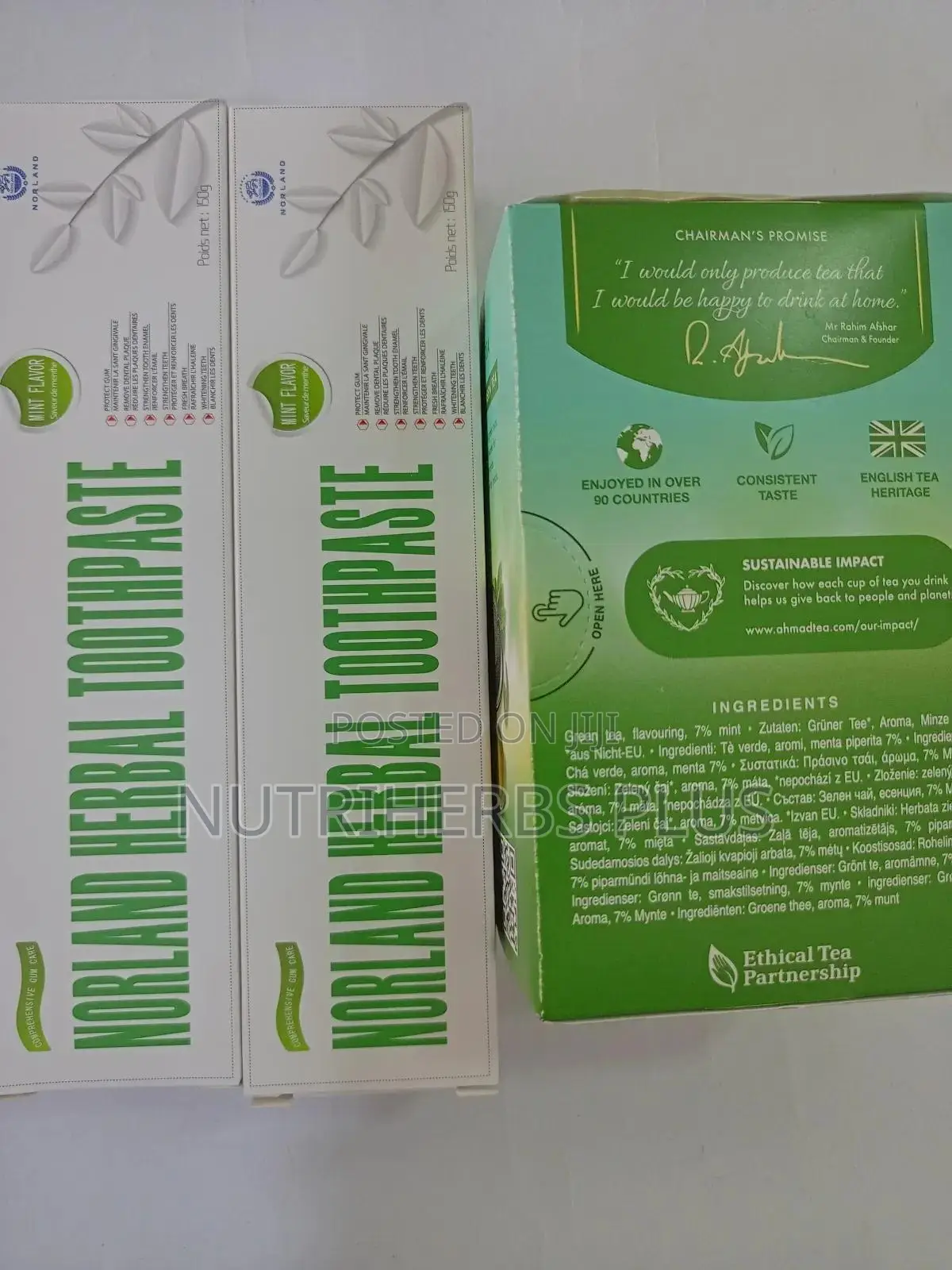 Norland Toothpaste + Mint Green Tea: 100% Treats Mouth Odour
