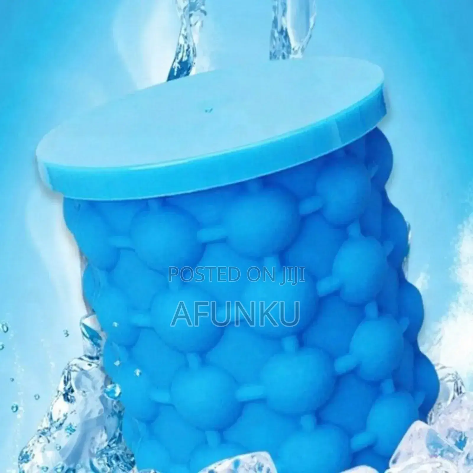 2in1 Portable Silicone Ice Cube Maker Bucket With Lid
