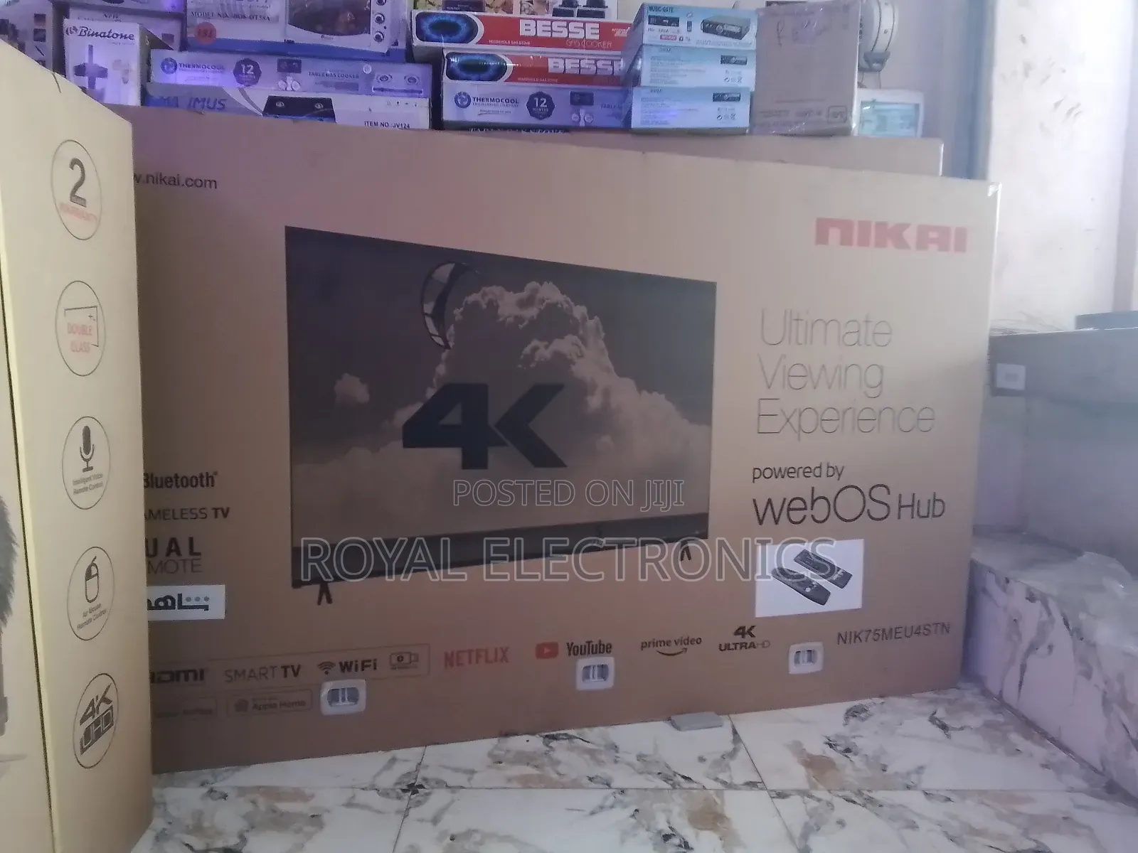 Nikai 75 Inch Uhd 4k Smart Digital Frameless Tv