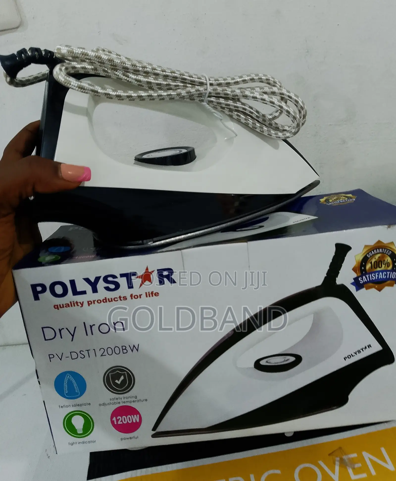 Polystar Electric Dry Iron- Light-weight, Safe Hot