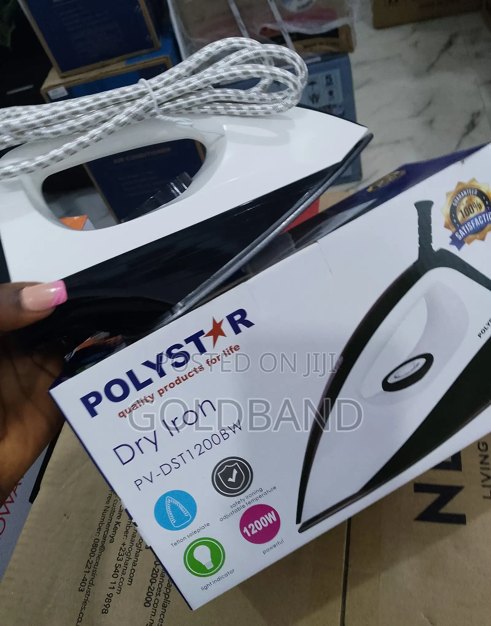 Polystar Home-use Electric Dry Iron Pv-dst1200bw