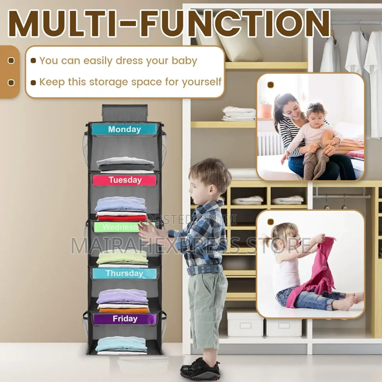 5-layer Kids Daily Foldable Clothes Organizer