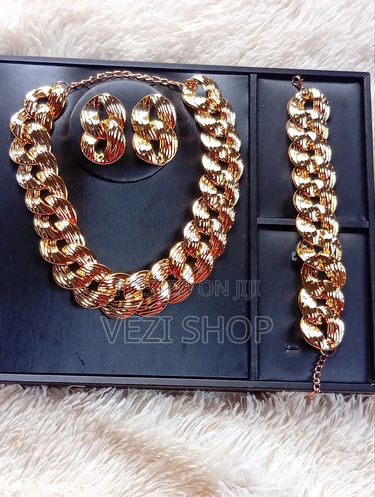 3 - Set Gold Plated Women's Acrylic Necklace Earrings Sets