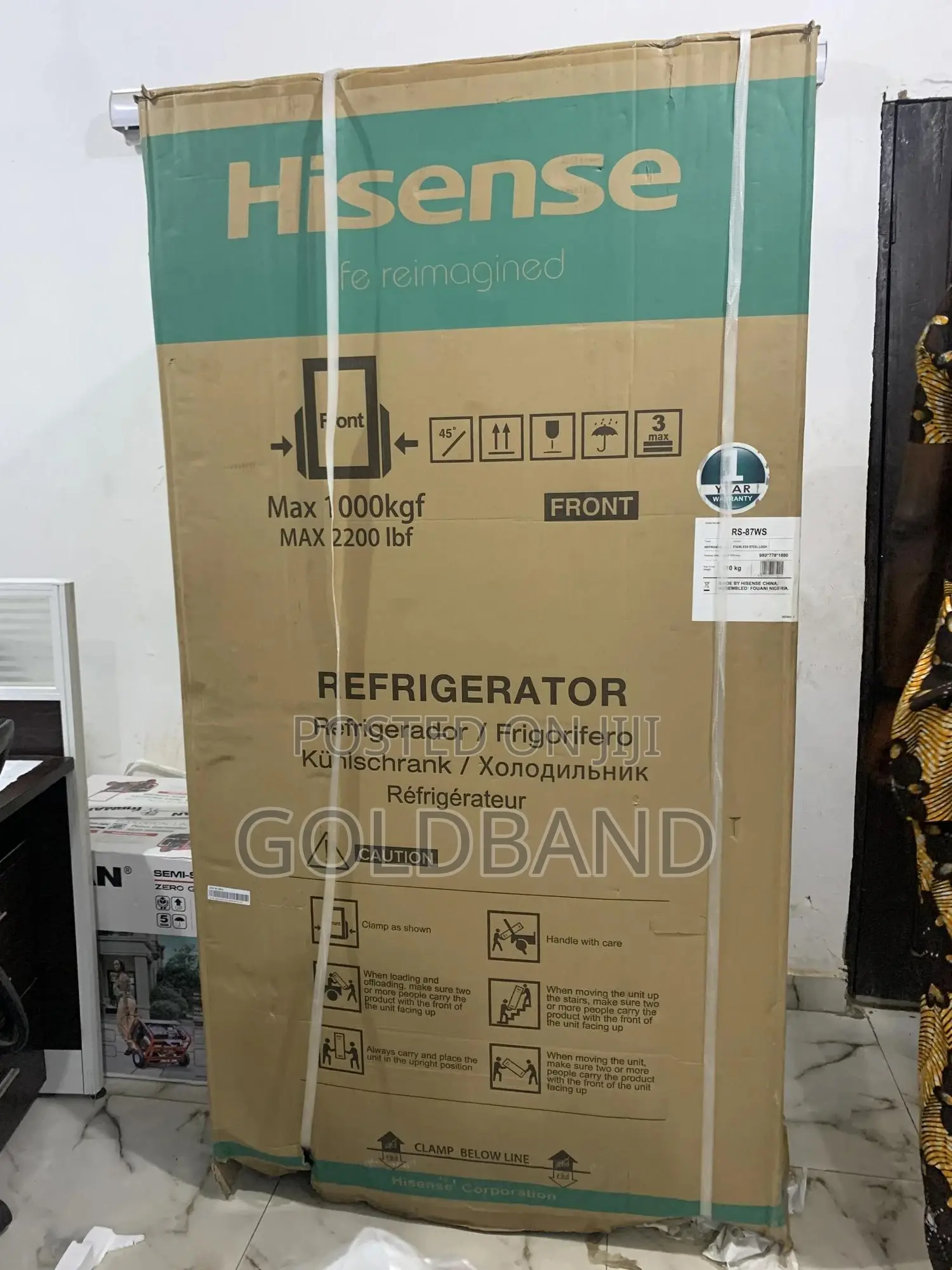 Hisense 634l Ultra-Cooling Side by Side Refrigerator Rs-87ws