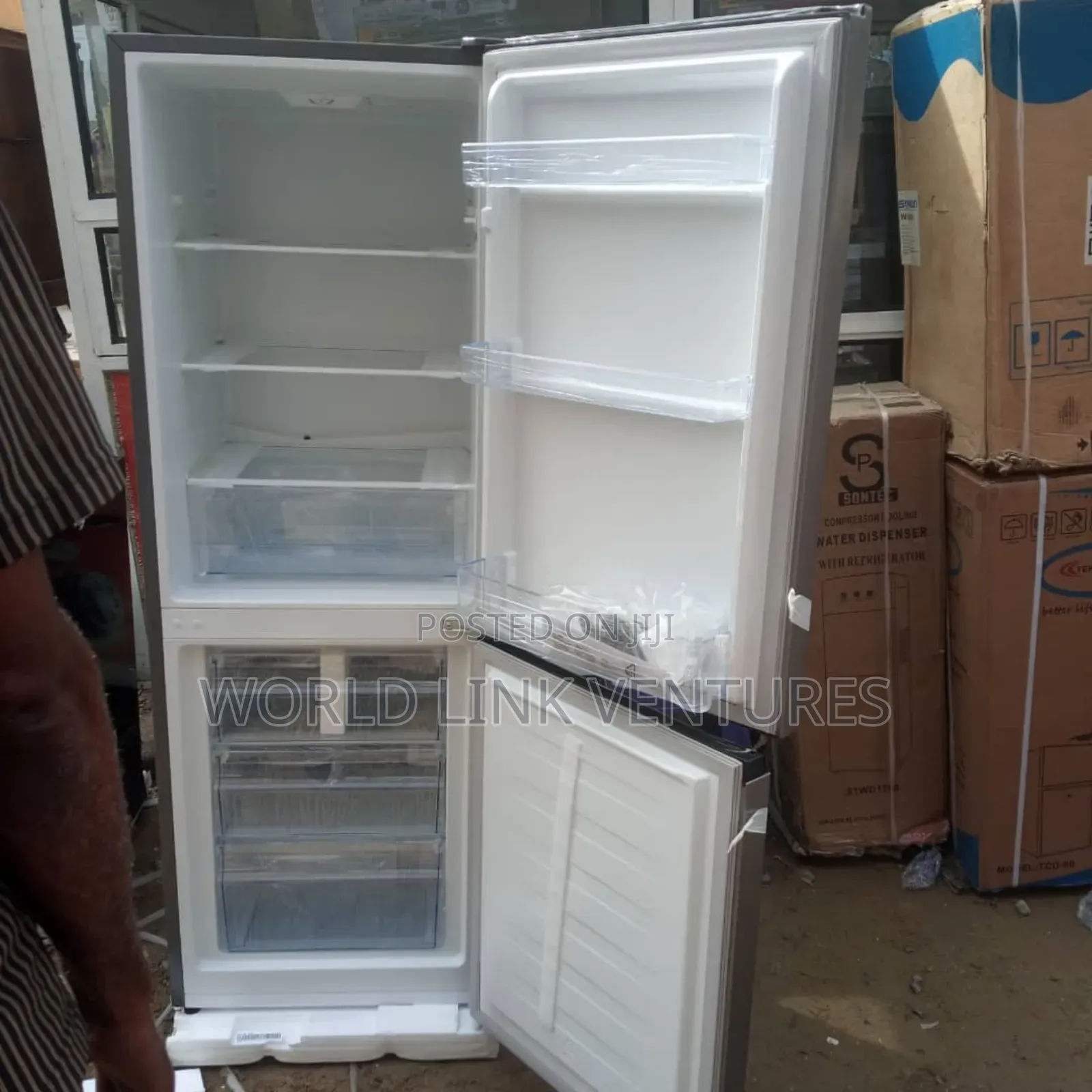 Hisense Double Door Standing Fridge Button Freezer Rd-35dcb.
