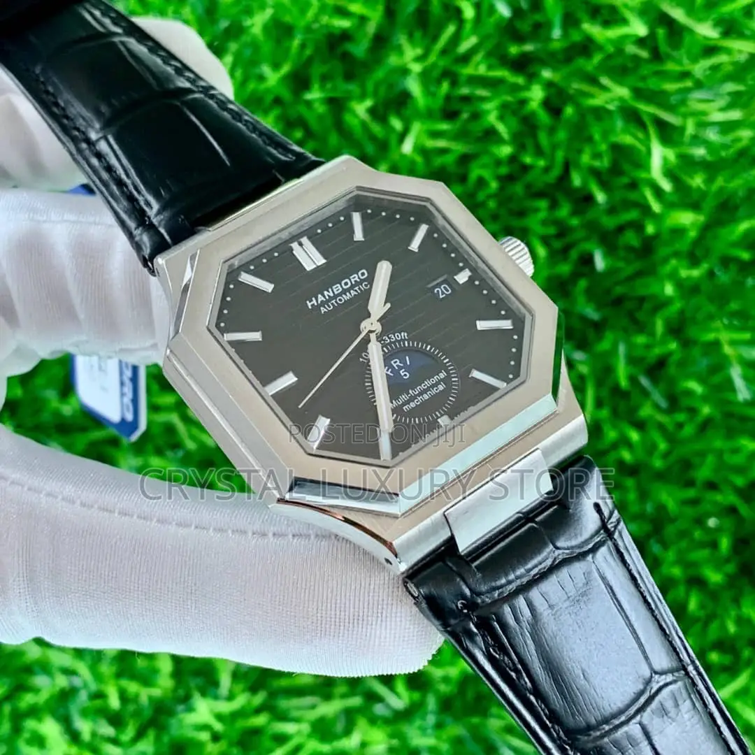 Hanboro Quality Luxury Men Genuine Leather Wristwatch