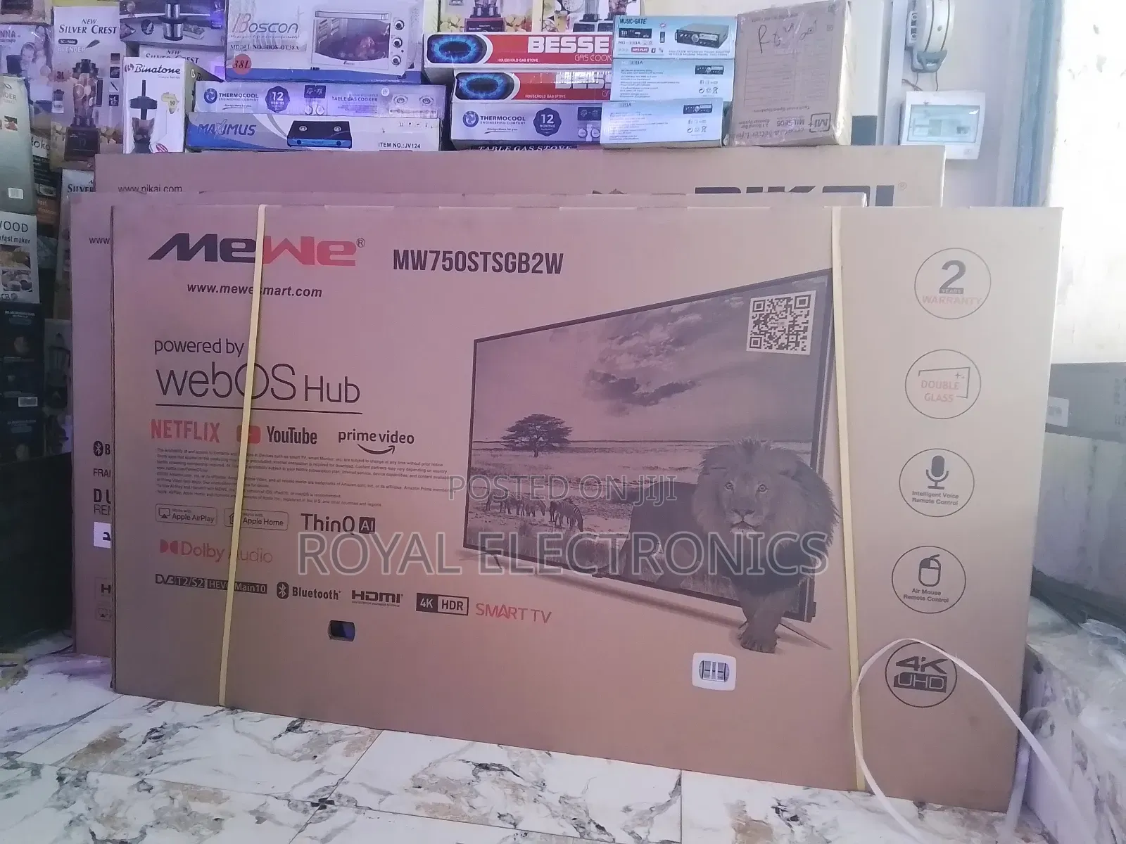 Very New Mewe 75 Inches Smart 4k Uhd Led Double Glass Bt Tv