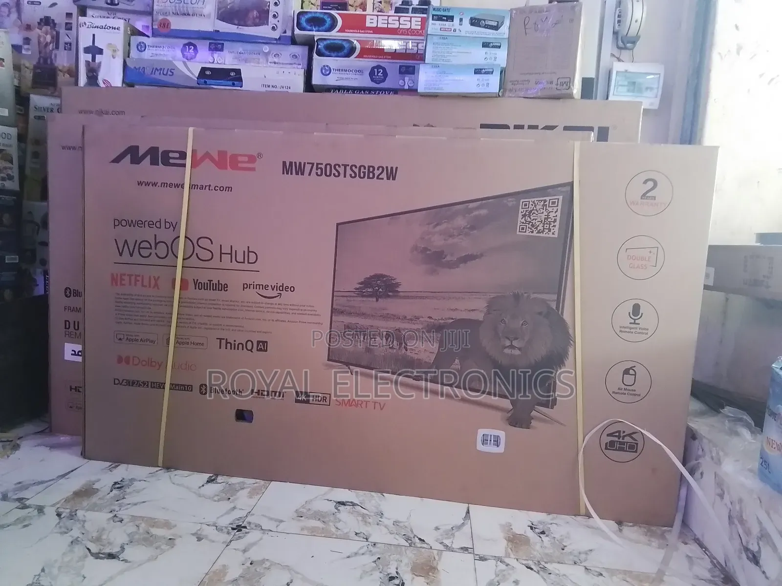 Very New Mewe 75 Inches Smart 4k Uhd Led Double Glass Bt Tv