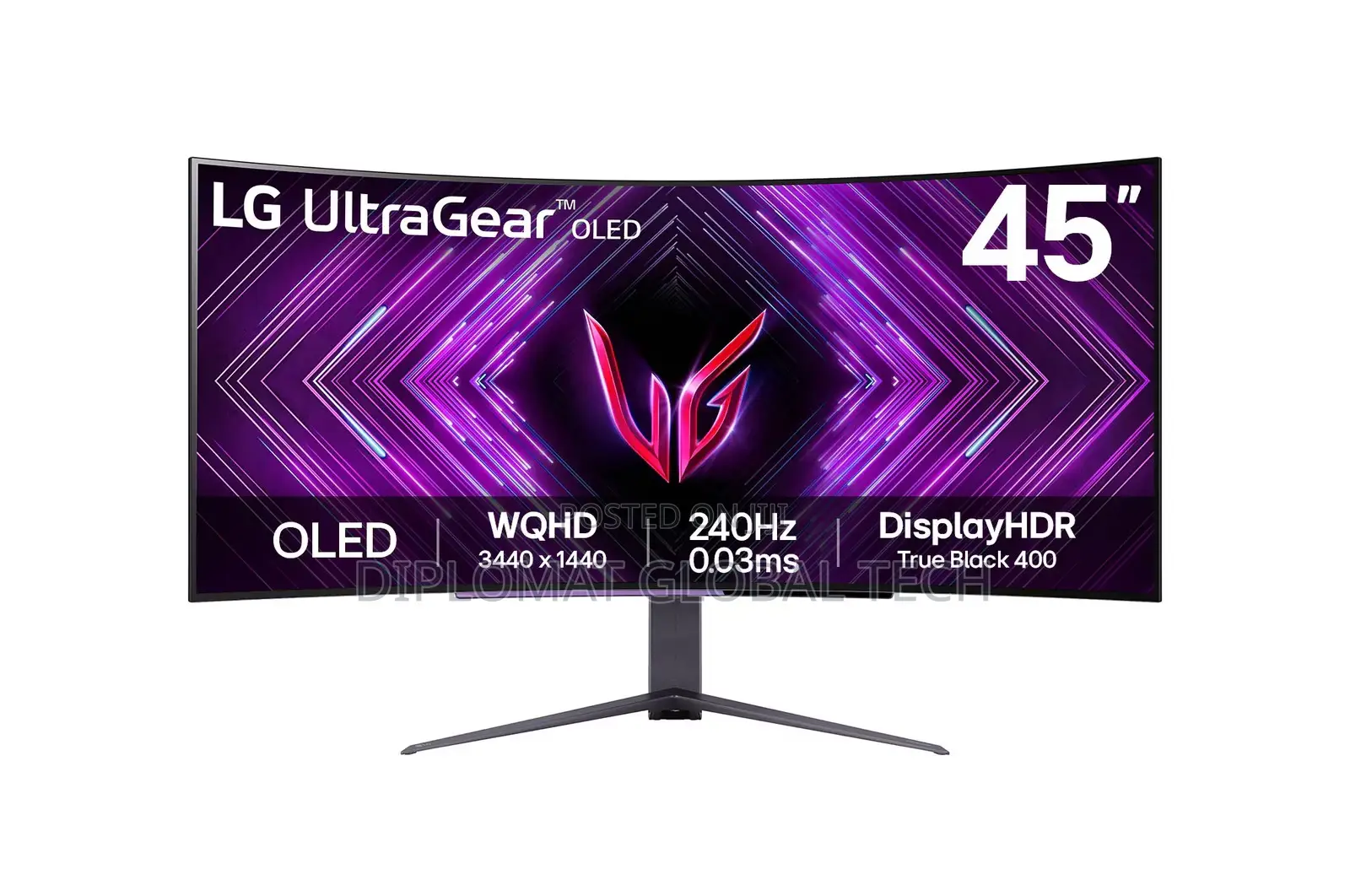 Lg Ultragear Curved Oled Gaming Monitor 45gs96qb, 45 Inches