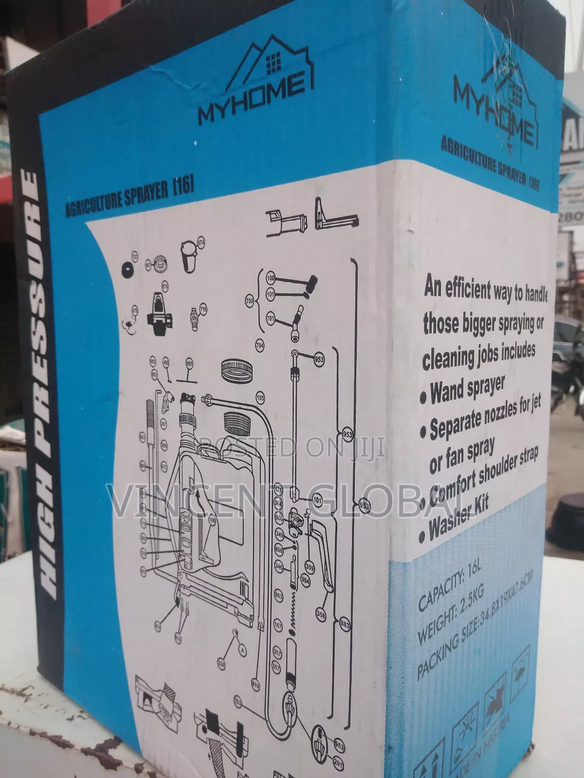 16l Myhome Knapsack Sprayer
