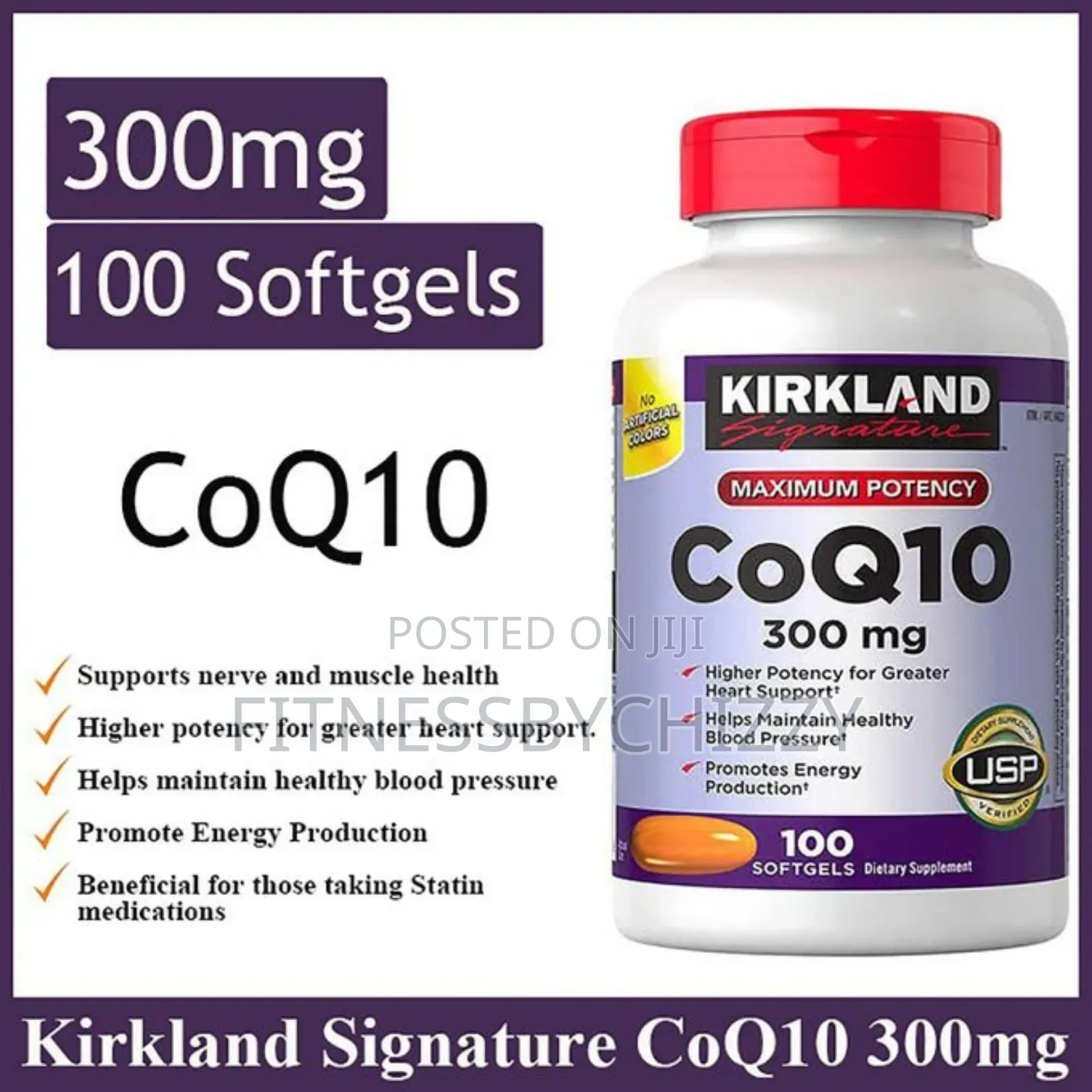 Kirkland Signature Coq10 300mg X 100 Softgels
