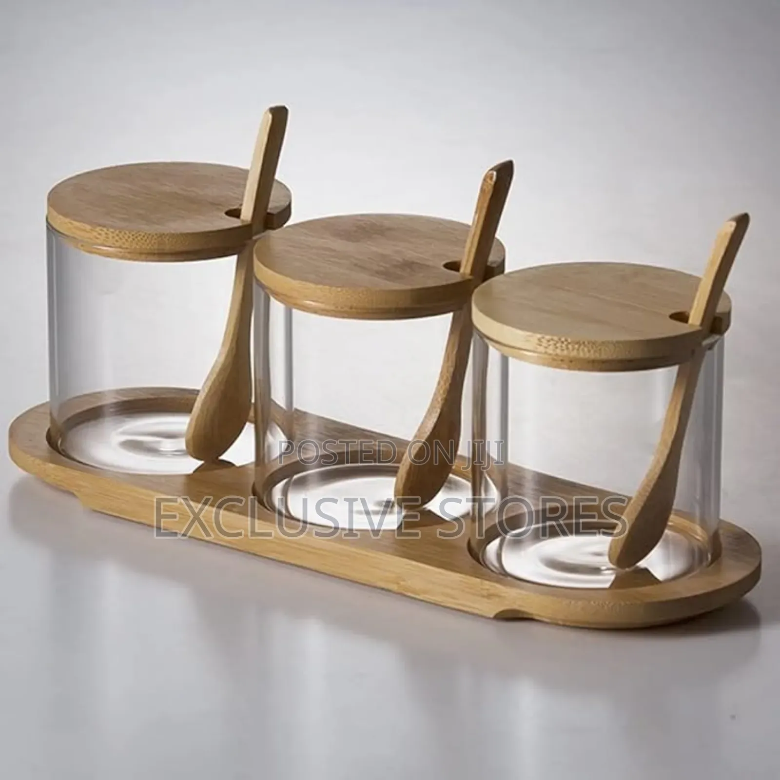 3pcs Condiment Jars Set