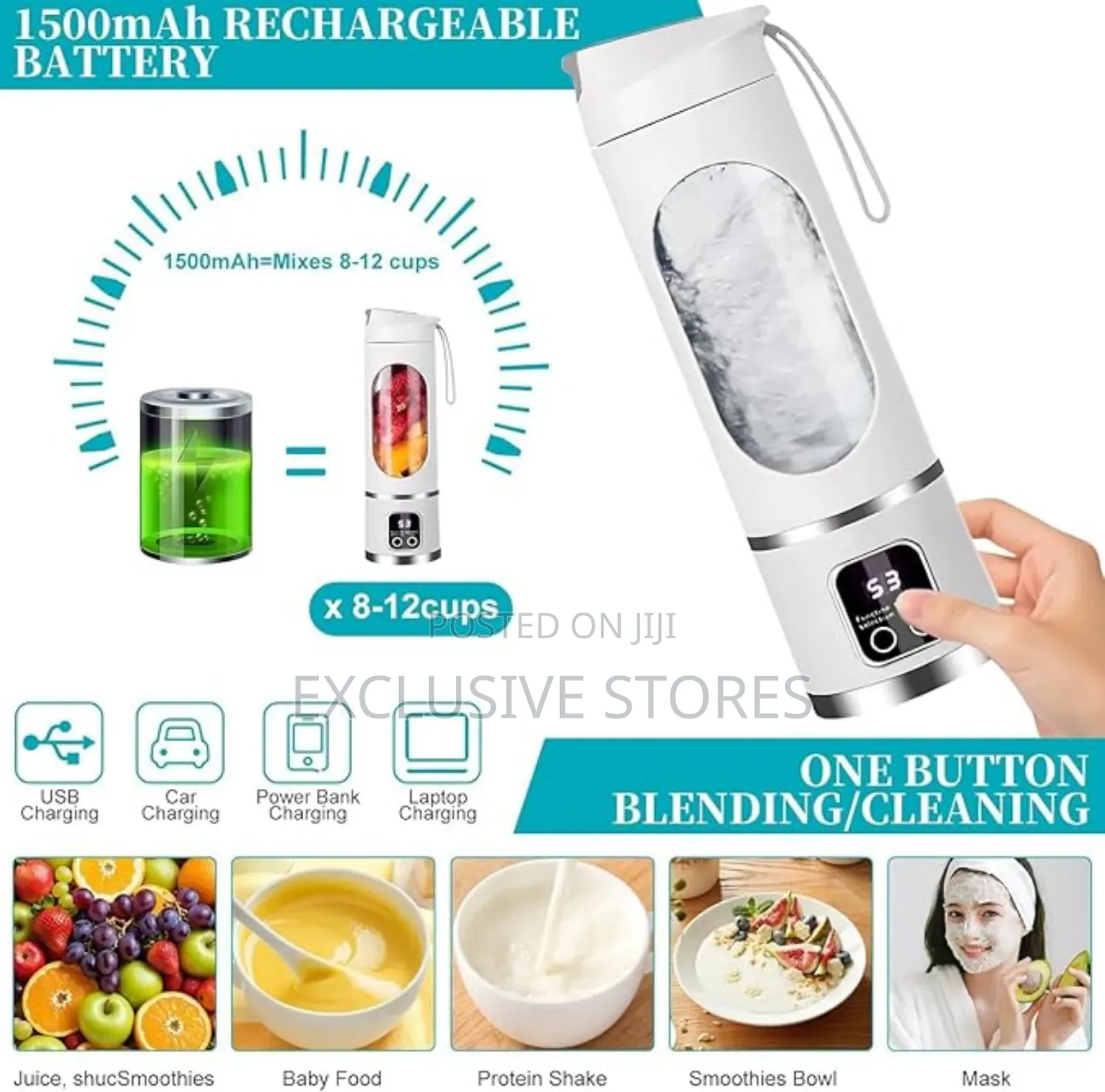 Portable Rechargeable Fruit Juicer