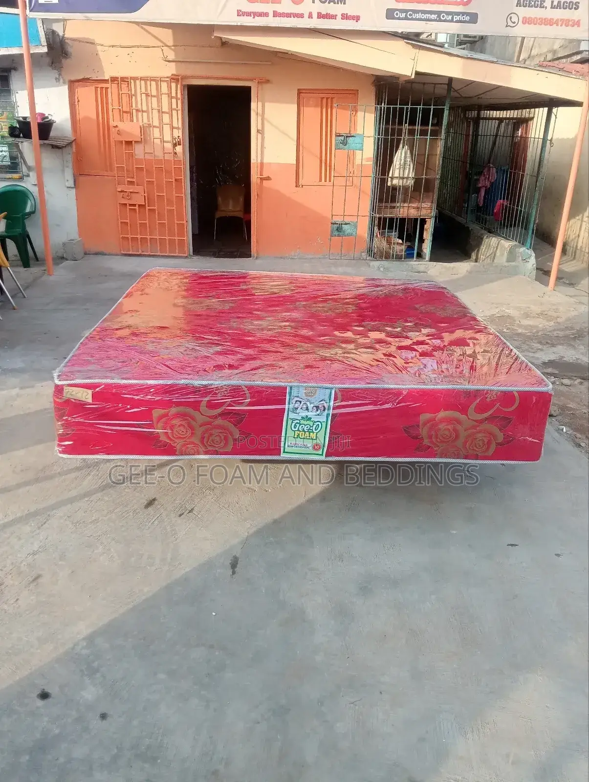 6x6 12 Inches Gee-O Foam (Orthopedic Standard Mattress)