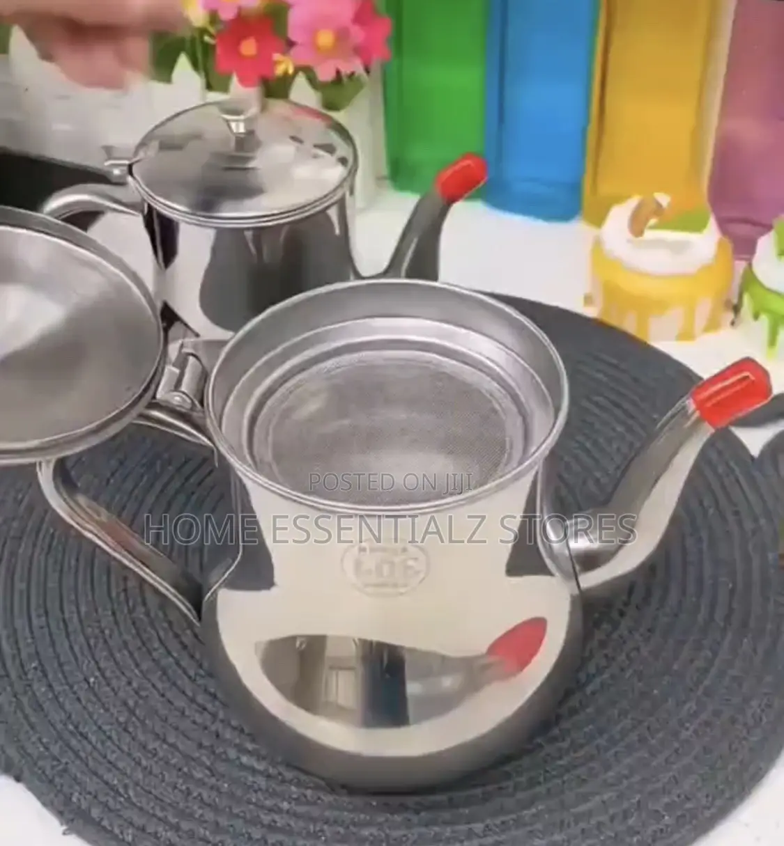 Stainless Steel Oil Filter Pot Strainer - 70oz 2l Oil Filter Kettles