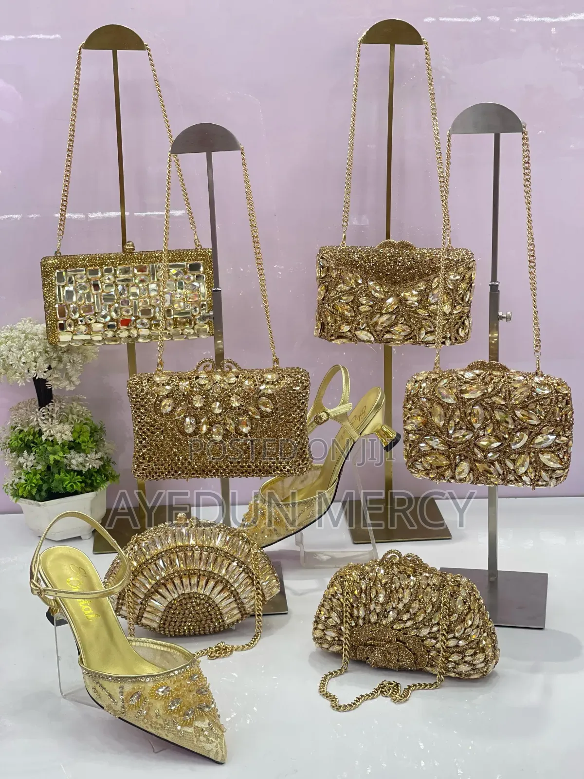 Swavoski Luxury Clutch and Shoe