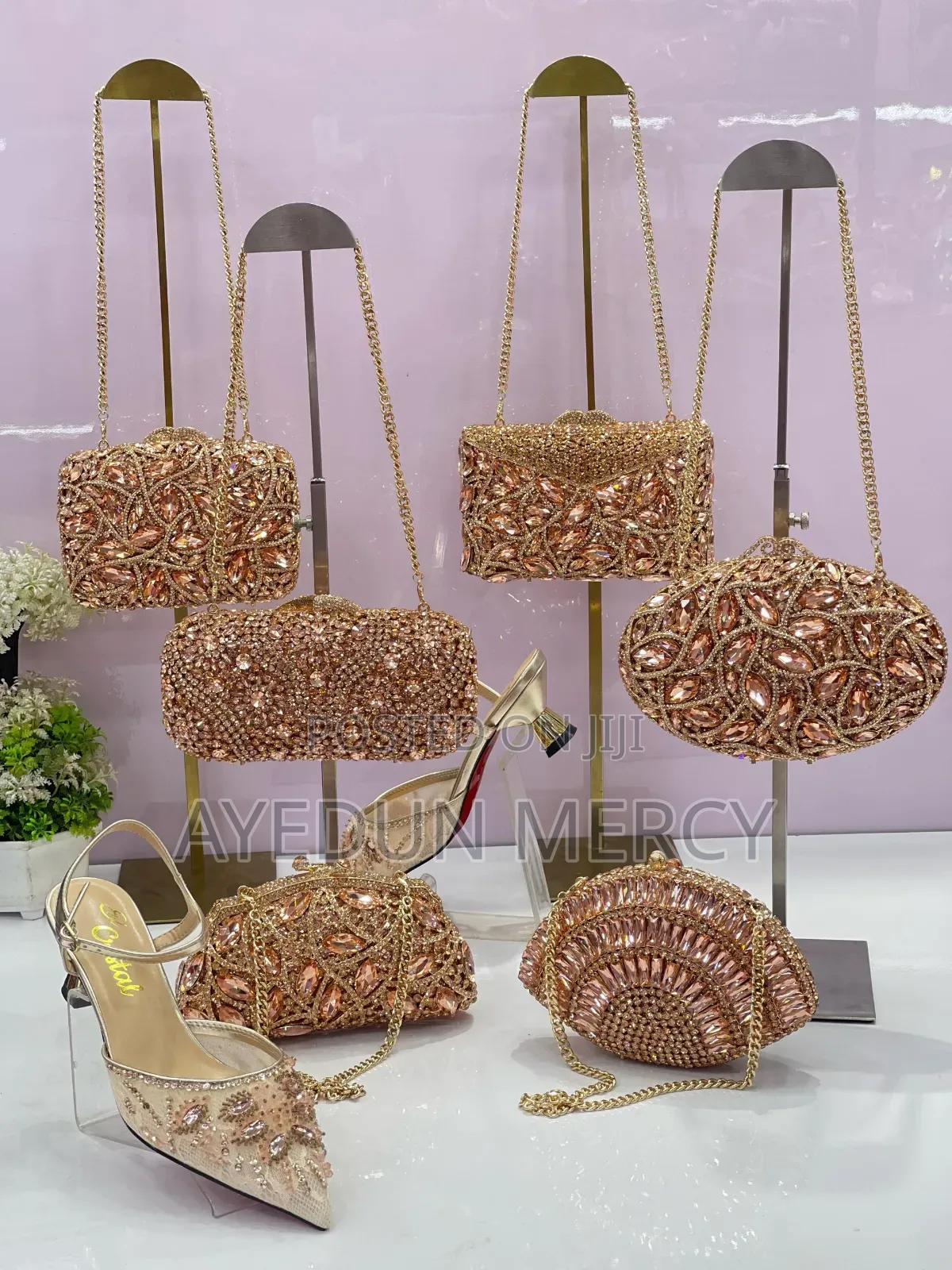 Swavoski Luxury Clutch and Shoe