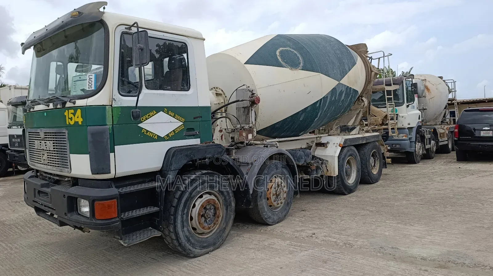 Clean Foreign Used Man Diesel 12 Tyres Concrete Mixer