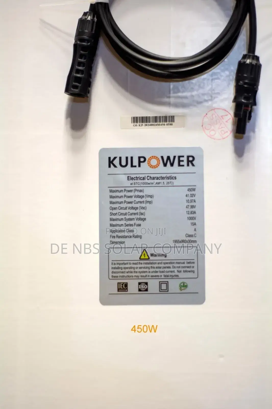 450w Kulpower Brand New One Mono Crystalline Solar Panel